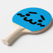 Awkward Niedlich Face Blue Ping Pong Paddle Tischtennis Schläger (Vorderseite)