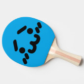 Awkward Niedlich Face Blue Ping Pong Paddle Tischtennis Schläger (Seitenansicht)