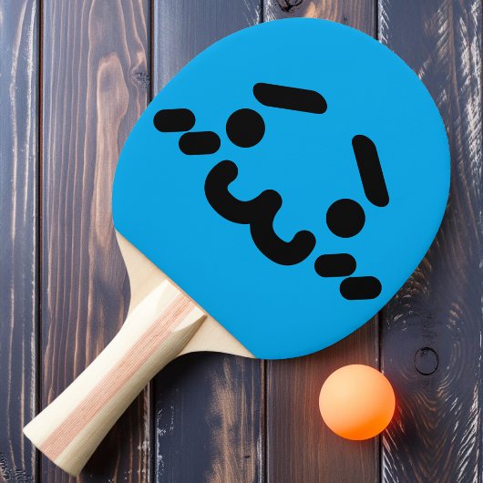Awkward Niedlich Face Blue Ping Pong Paddle Tischtennis Schläger
