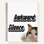 Awkward Silence Cat Membook Notebook Notizblock (Vorderseite)