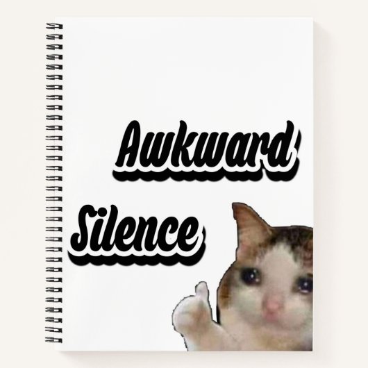 Awkward Silence Cat Membook Notebook Notizblock (Vorderseite)