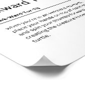 Awkward Turtle Wörterbuch Definition Funny Zitat A Poster (Ecke)