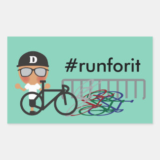 Awkward Urban Unfallrodelbahn abwärts Rechteckiger Aufkleber