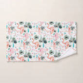 AWKWARRRD Aquarell-Rosa-Flamingos Badhandtuch Set (Handtuch)