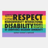 AWN Rainbow Pride Aufkleber (Vorderseite)