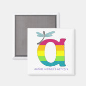 AWN Rainbow Pride Logo-Magnet Magnet (Vorderseite/Rückseite)