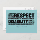 AWN Word Cloud Postcard Postkarte (Vorne/Hinten)