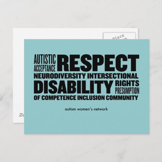 AWN Word Cloud Postcard Postkarte (Vorne/Hinten)