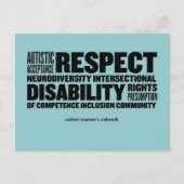 AWN Word Cloud Postcard Postkarte (Vorderseite)