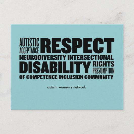 AWN Word Cloud Postcard Postkarte (Vorderseite)