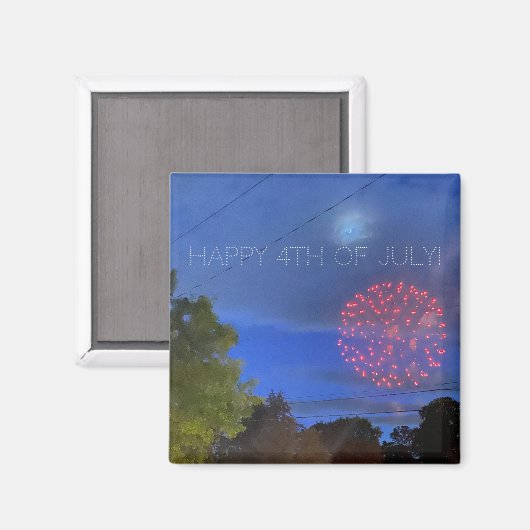 aWorld2Celebrate: GLÜCKLICH 4. JULI! Magnet (Vorderseite/Rückseite)