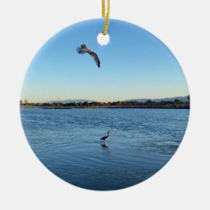 aWorld2Celebrate: Glückliche Vogelbeobachtung! Keramik Ornament