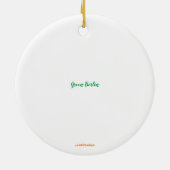 aWorld2Celebrate: Green Berlin Keramik Ornament (Hinten)