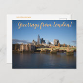 aWorld2Celebrate: Greetings from London! Postkarte (Vorne/Hinten)