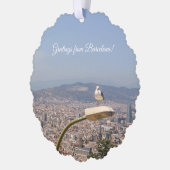 aWorld2Celebrate: Grüße aus Barcelona! Ornament Karte (Links)