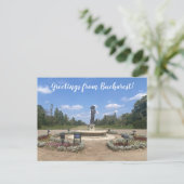 aWorld2Celebrate: Grüße aus Bukarest! Postkarte (Stehend Vorderseite)