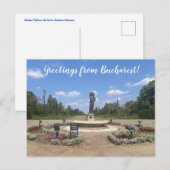 aWorld2Celebrate: Grüße aus Bukarest! Postkarte (Vorne/Hinten)