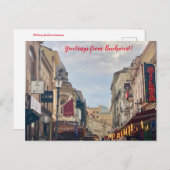 aWorld2Celebrate: Grüße aus Bukarest! Postkarte (Vorne/Hinten)
