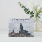 aWorld2Celebrate: Grüße aus Deutschland! Postkarte (Stehend Vorderseite)