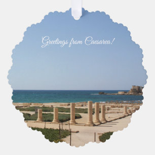 aWorld2Celebrate: Grüße von Caesarea! Ornament Karte