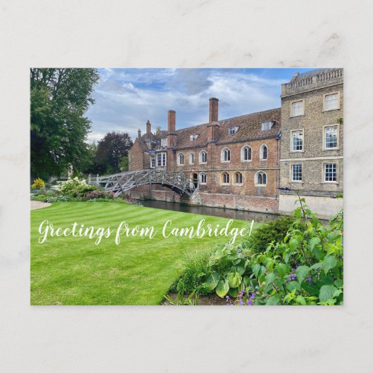 aWorld2Celebrate: Grüße von Cambridge! Postkarte (Vorderseite)