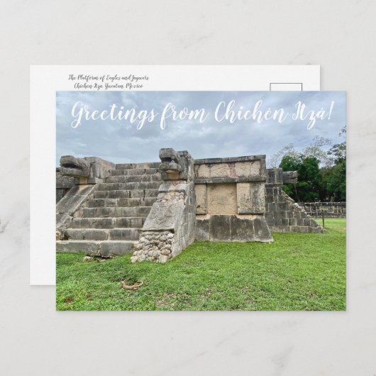 aWorld2Celebrate: Grüße von Chichén Itzá! Postkarte (Vorne/Hinten)