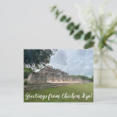 aWorld2Celebrate: Grüße von Chichén Itzá! Postkarte (Stehend Vorderseite)