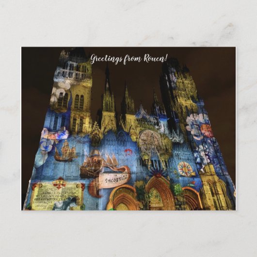 aWorld2Celebrate: Grüße von Rouen! Postkarte (Vorderseite)