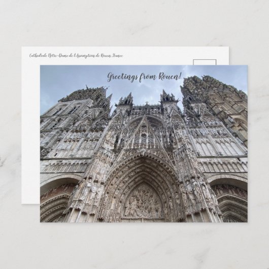 aWorld2Celebrate: Grüße von Rouen! Postkarte (Vorne/Hinten)
