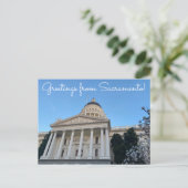 aWorld2Celebrate: Grüße von Sacramento! Postkarte (Stehend Vorderseite)