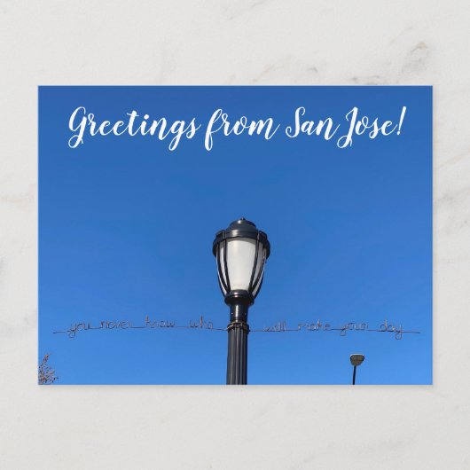aWorld2Celebrate: Grüße von San Jose! Postkarte (Vorderseite)