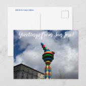 aWorld2Celebrate: Grüße von San Jose! Postkarte (Vorne/Hinten)