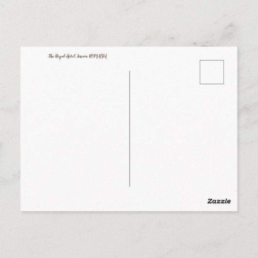 aWorld2Celebrate: Grüße von Sinaia! Postkarte (Rückseite)