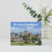 aWorld2Celebrate: Grüße von Tulum! Postkarte (Stehend Vorderseite)