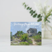 aWorld2Celebrate: Grüße von Tulum! Postkarte (Stehend Vorderseite)