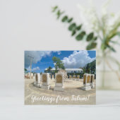 aWorld2Celebrate: Grüße von Tulum! Postkarte (Stehend Vorderseite)