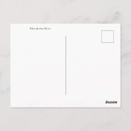 aWorld2Celebrate: Grüße von Tulum! Postkarte (Rückseite)