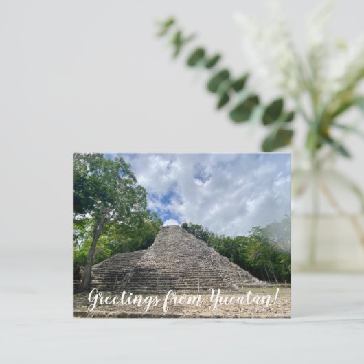 aWorld2Celebrate: Grüße von Yucatán! Postkarte (Stehend Vorderseite)