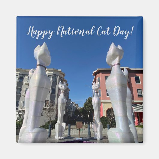 aWorld2Celebrate: Happy National Cat Day! Magnet (Vorne)
