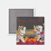 aWorld2Celebrate: Happy Tiger Year! Magnet (Vorderseite/Rückseite)