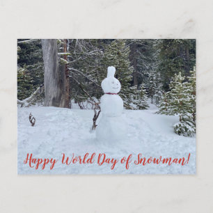 aWorld2Celebrate: Happy World Day of Snowman! Postkarte
