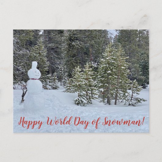 aWorld2Celebrate: Happy World Day of Snowman! Postkarte (Vorderseite)