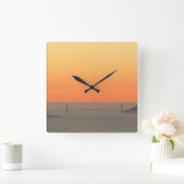 aWorld2Celebrate: The Golden Hour Quadratische Wanduhr (Zuhause)