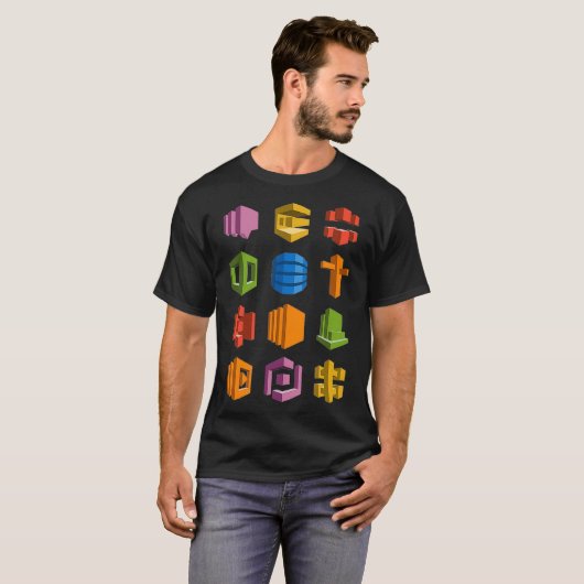 AWS Microservices Tech Stack Hackerthon Startup T-Shirt (Vorne ganz)