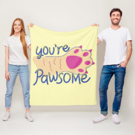 "Awsome" Coole Motivierend Fleece Blanket