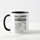 Awsome Mail Carrier Funny Nutrition Facts Tasse (Links)