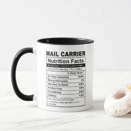 Awsome Mail Carrier Funny Nutrition Facts Tasse