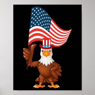 Awsome Patriotic Eagle Usa T-Shirt2 Poster