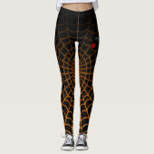 Awsome Spider and Web Fun Halloween Design Leggings (Vorderseite)