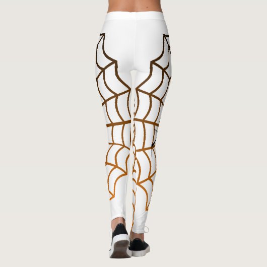 Awsome Spider and Web Fun Halloween Design Leggings (Rückseite)